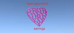 Geometric heart earrings