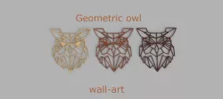Geometric owl wall-art