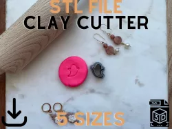 Ghost Polymer Clay Stud Cutter | 5 Sizes | Digital STL File | 3D Printing