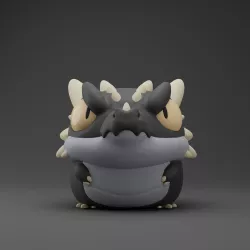 Grumpii Monster Art Toy - Black Drago