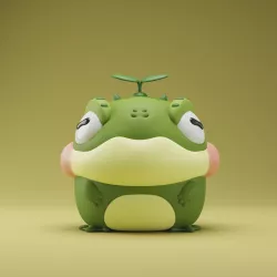 Grumpii Monster Art Toy - Leafii