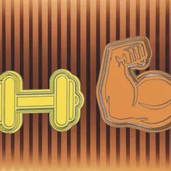 GYM ARM AND WEIGHT COOKIE CUTTER