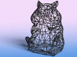 Hamster sitting sculpture for resin printing