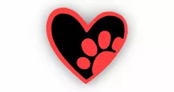 heart and dog
