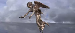 Holy angel holding Sword low poly