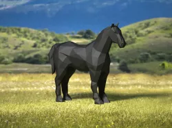 Horse low poly