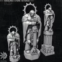 Imperial Statue - Honoured Stern Veteran 40k