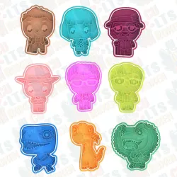 Jurassic Park cookie cutter set of 9