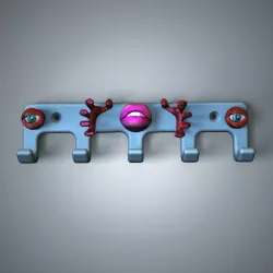 Key Holder Hands mouth eyes and coat rack
