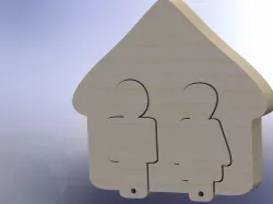 Male/Female wall mount keyhanger