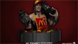 Mc Rambo Stylized cartoon 3D print model