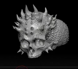Medieval Skull Ring