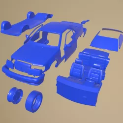 MERCEDES BENZ E CLASS AMG 1988 PRINTABLE CAR IN SEPARATE PARTS