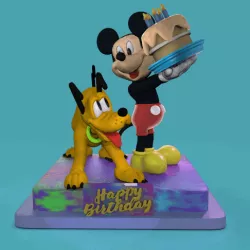 Mickey and Pluto