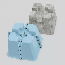 Mold for casting of deck blocks made of concrete