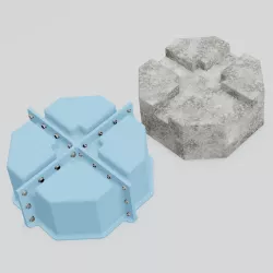 Mold for casting of deck blocks made of concrete
