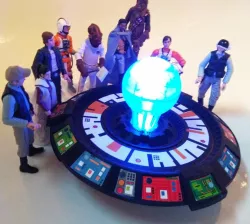 Mon Calamari briefing table with death star hologram