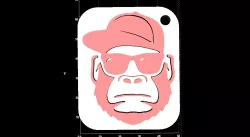 Monkey clip art keyhanger V2