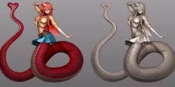 monster musume miia lamia fanart