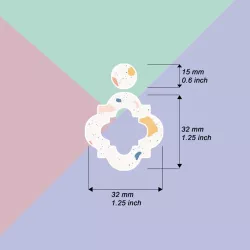 Moroccan + round polymer clay cutters - Polymer clay tools - 3d printed polymer clay cutters