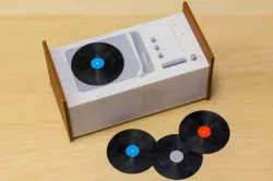 Multi-Color Record Player & Records