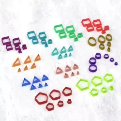 MUST HAVE AFFORDABLE CLAY CUTTERS KIT - GEOMETRICAL SHAPES -72PCS