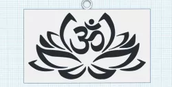 OM symbol and lotus flower, Hindu symbol, Yoga Symbol tag, wall decor print, energetic keychain, fridge magnet