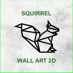 ORIGAMI SQUIRREL WALL ART 2D