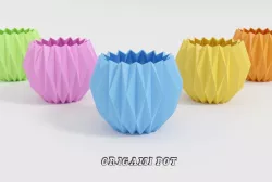 Origami style flowerpot