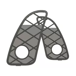 Piece with TOW hole, Rear Bumper, LH+RH, Toyota MR-S / MR2 mk3 2002-2007