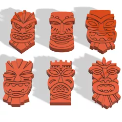 POLYMER CLAY CUTTERS TOTEMS X6 DESIGNS