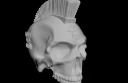 Punk Rocker Skull