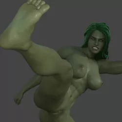 She_Hulk kicking - STL 3D Printer