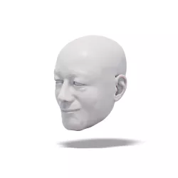 Smiling Gentleman, 3D Model of Head