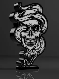 snake skull lamp