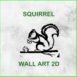 SQUIRREL WALL ART 2D