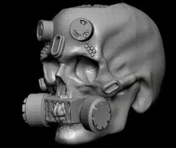 Steampunk Skull Container