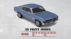 STL printable Chevy Nova Series RCcars Muscle Drift car