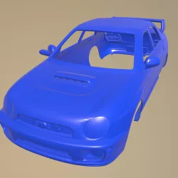SUBARU IMPREZA STI 2001 PRINTABLE CAR BODY