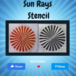 Sun Rays Stencil