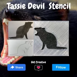 Tassie Devil  Stencil