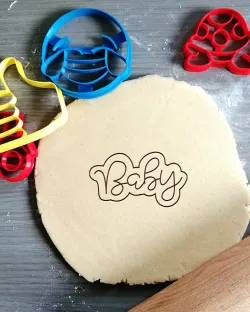 Text Baby Cookie Cutter