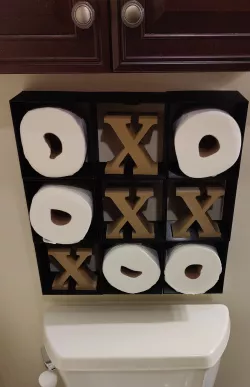 Toilet Paper Cubby Tic Tac Toe