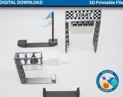 Track Accessories for Marble Sports Racing System - A Modular Marble Racetrack Toy
