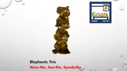 Trio of Elaphants: Hear-No, See-No, Speak-No