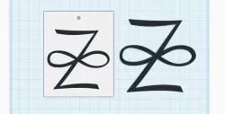 Zonar Karuna Reiki Symbol - tag, wall decor print, energetic keychain, fridge magnet