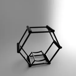1/24 Diorama Hexagon Wheel Display Stand