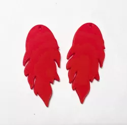 3D Printed Minimalist Fire Flame Earrings | Trendy, Lightweight, Cute, Dangle, Hypoallergenic Jewelry | Women's Accessories