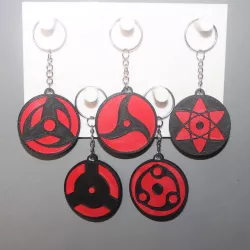 5 Naruto Keychains 2 Sharingan