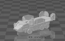 6mm Scifi Flatbed Recovery Truck miniature
